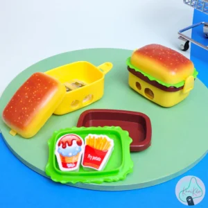 Sacapuntas Doble de Hamburguesa + Borradores