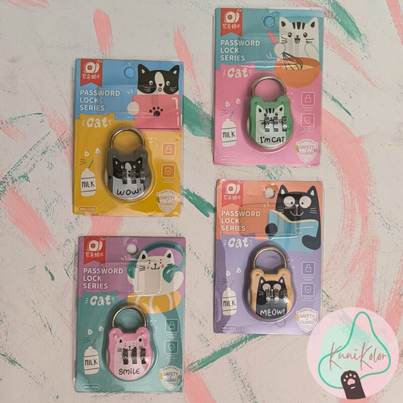 Candado numerico gaticos kawaii 01