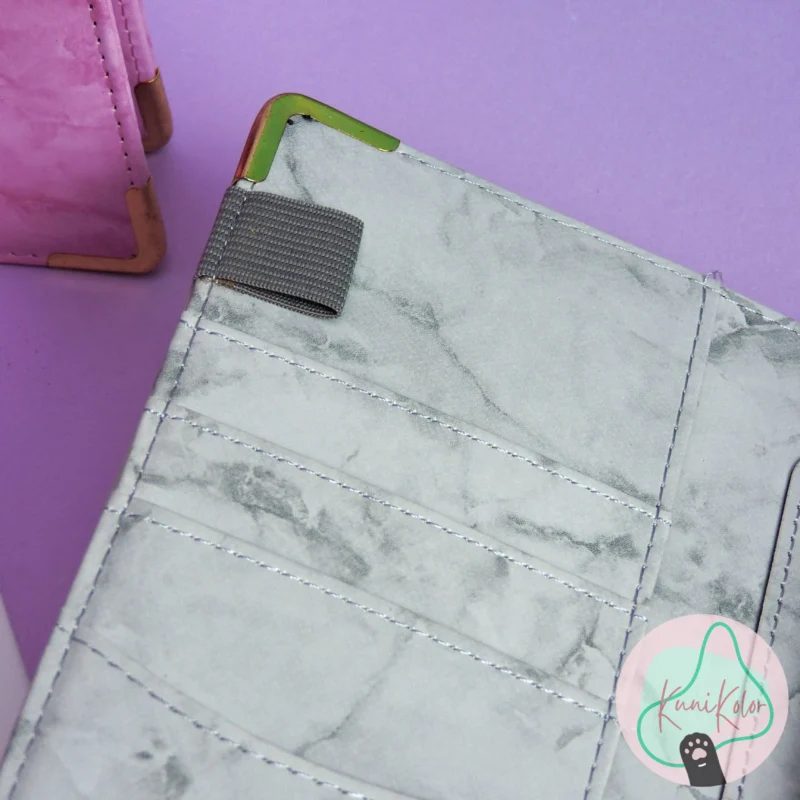 Organizador financiero, planeador financiero tipo mármol en 4 colores disponibles con accesorios 2