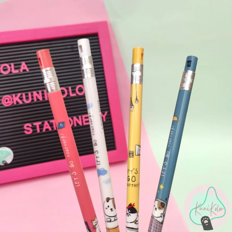 Portaminas perritos kawaii 1mm en 4 colores diferentes