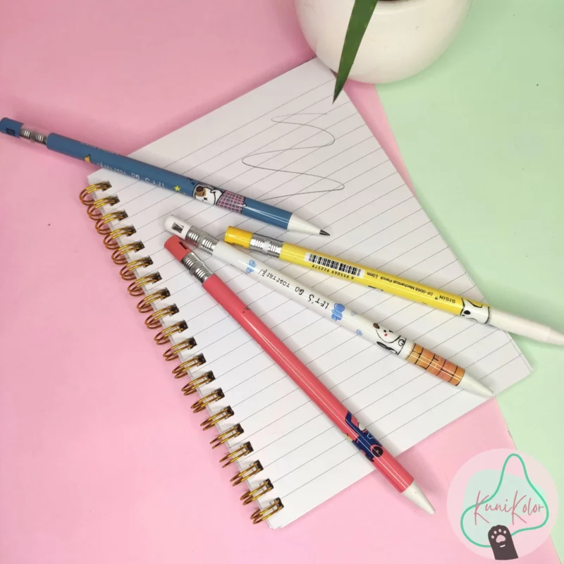 Portaminas perritos kawaii 1mm en 4 colores diferentes 02