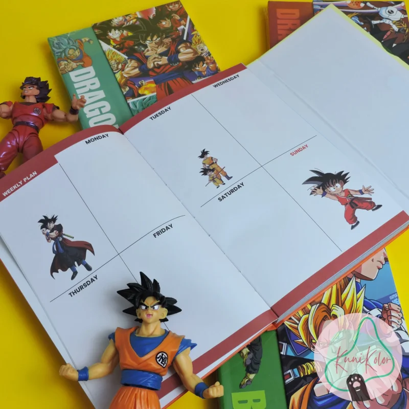 Agenda planeador de dragon ball con portada pasta dura y cierre de iman 02