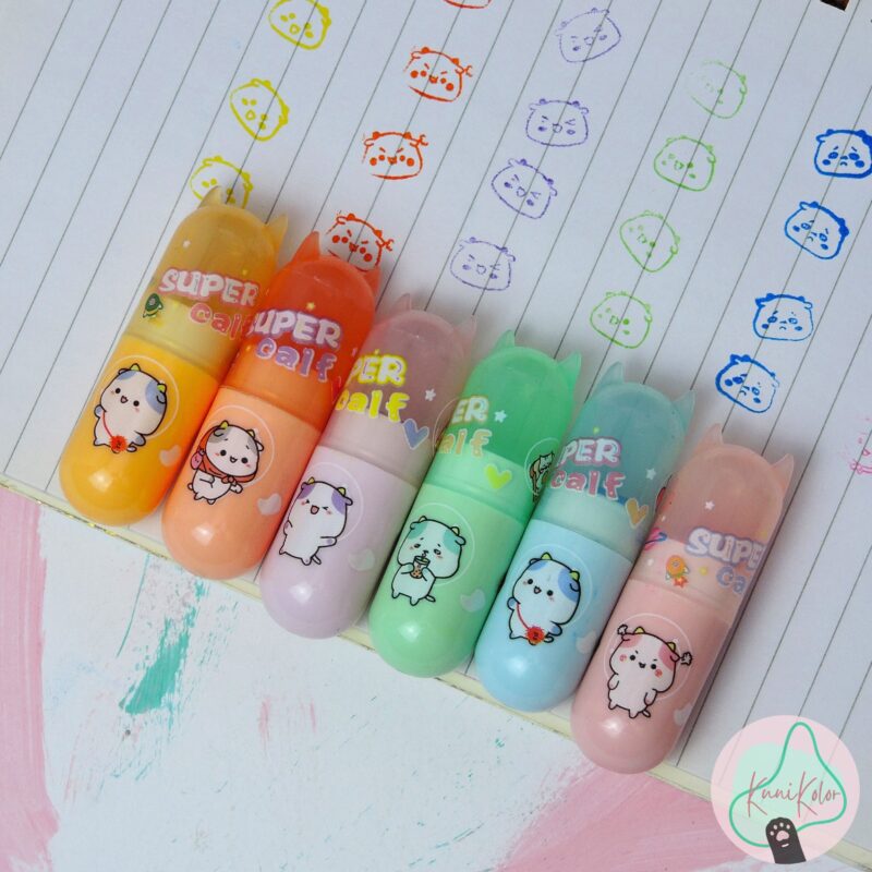 Sellos de vaquita kawaii por 6