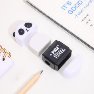 Borrador + sacapuntas panda kawaii
