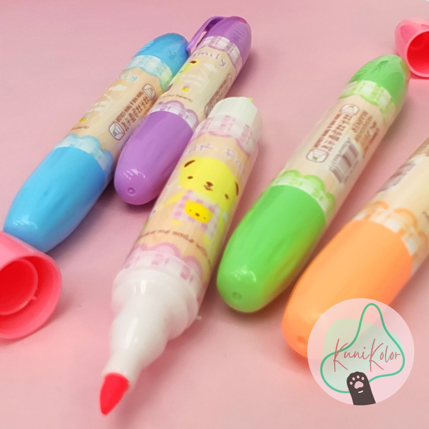 Resaltadores ositos con olor 4 Resaltadores gruesos osito kawaii doble punta con olor kunikolor kawaii 1 Resaltadores ositos con olor - Image 4
