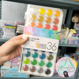 Set acuarelas circulares x36