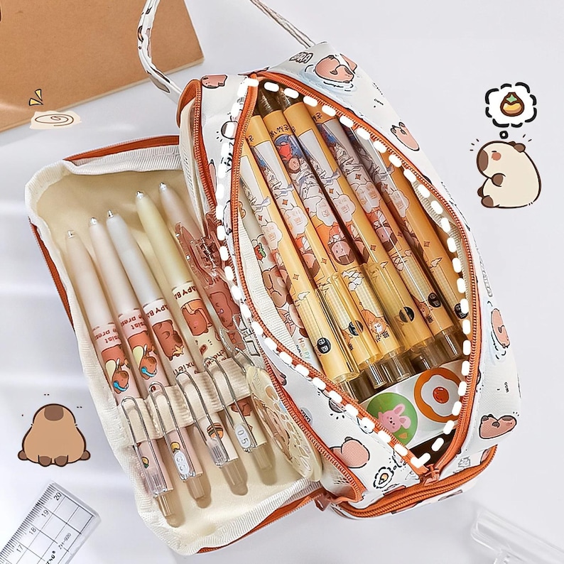 Cartuchera animales con base 2 Cartuchera animalitos kawaii con base 02 Cartuchera animales con base - Image 2