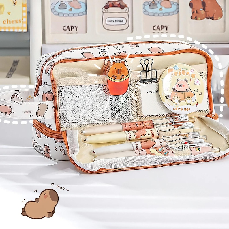 Cartuchera animales con base 3 Cartuchera animalitos kawaii con base 03 Cartuchera animales con base - Image 3