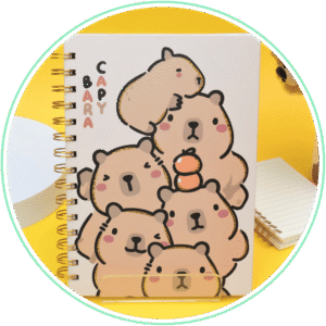 Papelería kawaii Kunikolor 2 Coleccion kunikolor productos kawaii capibara sin fondo 1 Capibaras