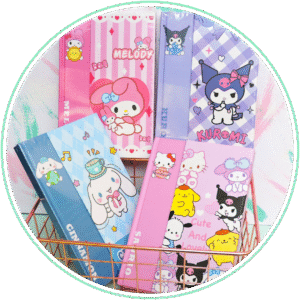 Papelería kawaii Kunikolor 5 Coleccion kunikolor productos kawaii forma personajes Sanrio sin fondo Sanrio