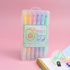 Resaltadores borrables fruticas x6