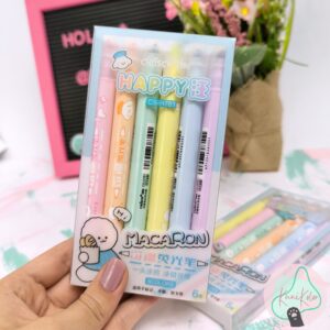 Resaltadores borrables macarron x6