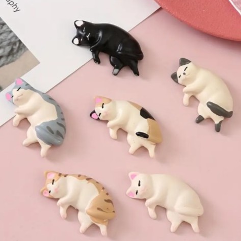 Imán gatico dormilón 1 imanes gatos kawaii Imán gatico dormilón