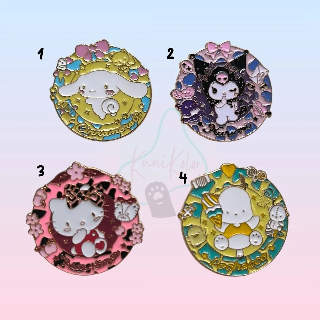 Pin metálico Sanrio grande 1 pines metaicos sanrio kawaii kunikolor 01 Pin metálico Sanrio grande