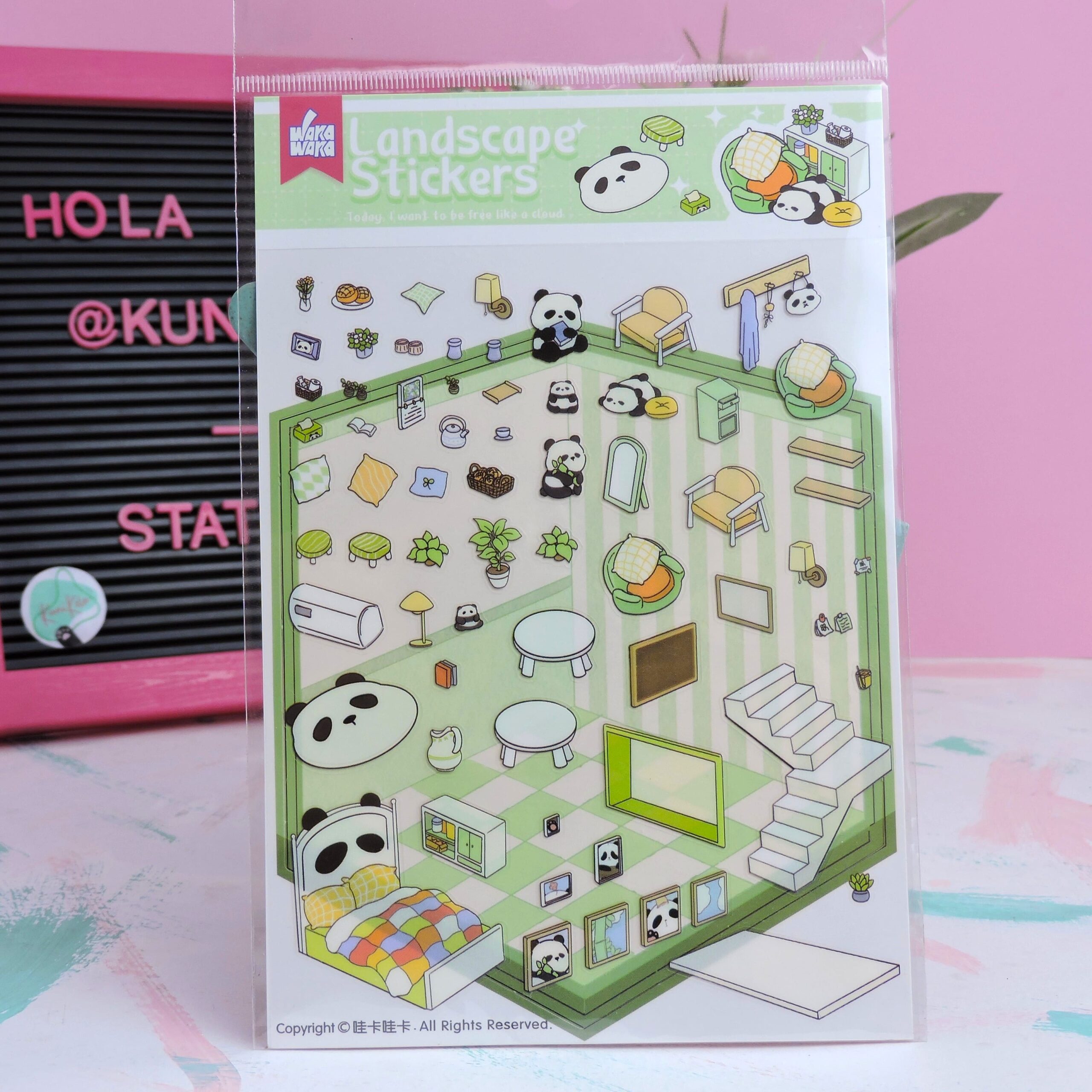 Set stickers 3d escenario animalitos kawaii 4 stickers tiernos landscape stickers oso panda kunikolor 02 scaled Set stickers 3d escenario animalitos kawaii - Image 4