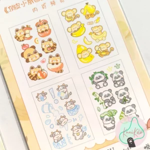 Set stickers animalitos kawaii