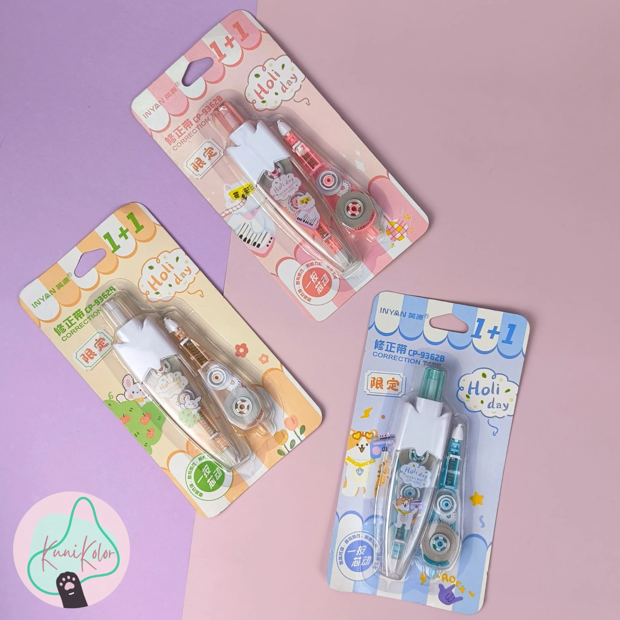 Corrector kawaii en cinta + repuesto Inyan 1 Corrector con repuesto kawaii kunikolor 01 Corrector kawaii en cinta + repuesto Inyan