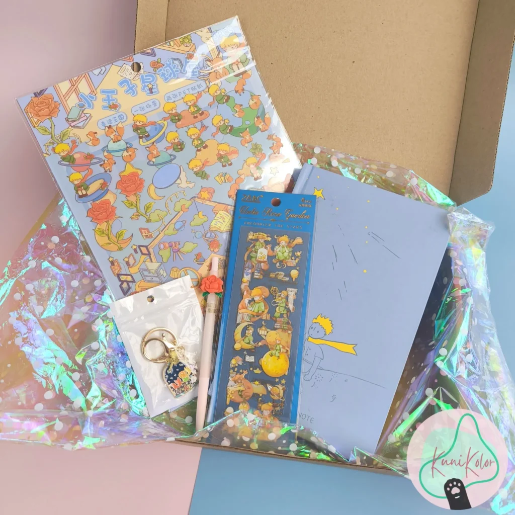 kit principito agenda planeador stickers escenario 3D stickers principito esfero llavero caja personalizable 01