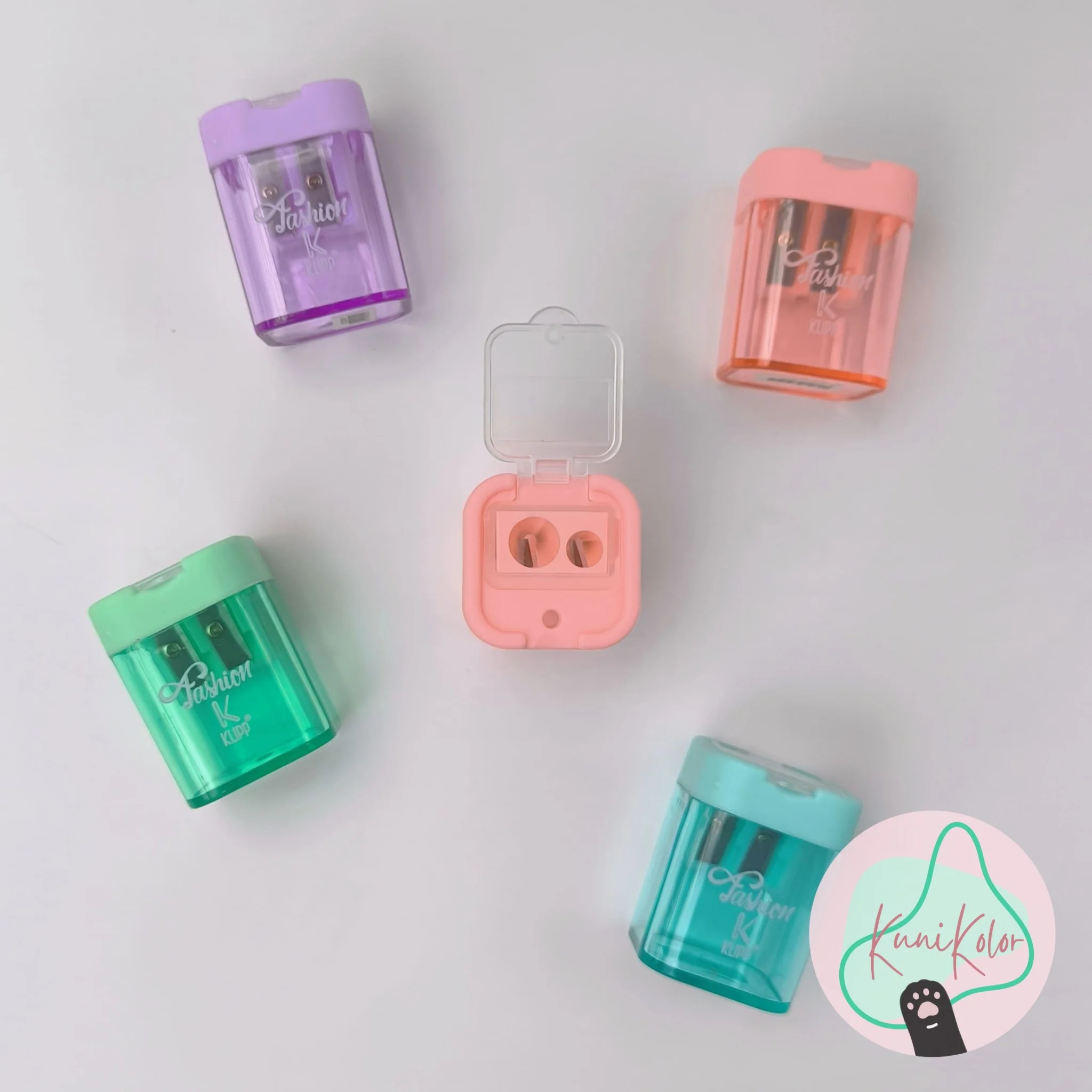 Sacapuntas Doble con Depósito Klipp 4 Tajalapiz sacapuntas doble con deposito klipp kunikolor 03 Sacapuntas Doble con Depósito Klipp - Image 4