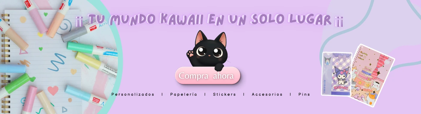 Banner pagina web computador kunikolor kawaii fondo marcadores WEBP1400 x 380