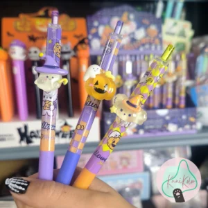 Papelería kawaii Kunikolor 6 Esfero lapicero alumbra en la oscuridad halloween kunikolor kawaii 03 Esfero Halloween brillo en la oscuridad