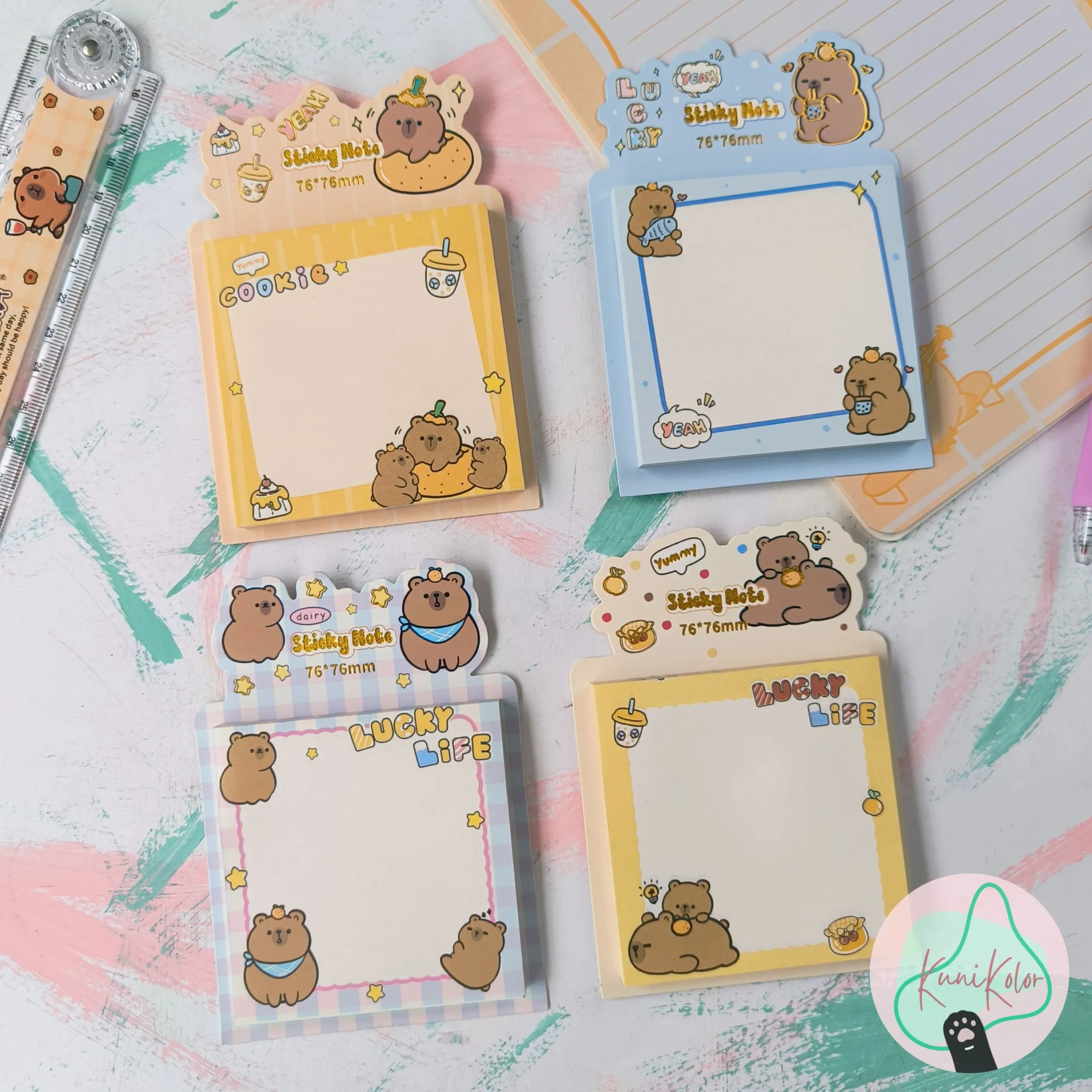Post it Capibara 1 Post it capibara kawaii kunikolor 01 scaled Post it Capibara