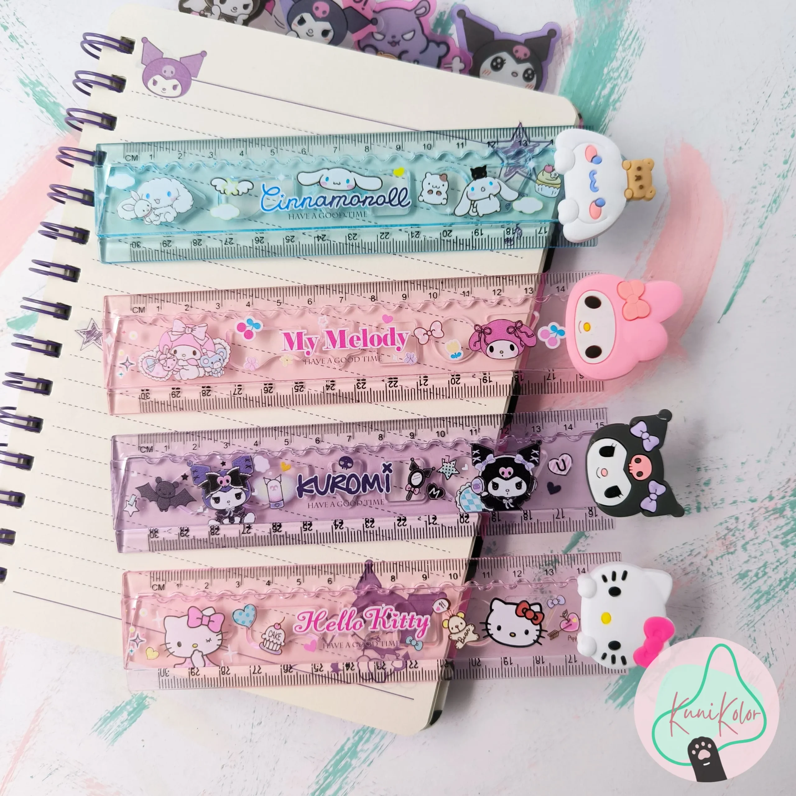 Regla plegable Sanrio 2 Regla expamdible sanrio kuromi my melody cinnamoroll hello kitty kunikolor kawaii 02 scaled Regla plegable Sanrio - Image 2
