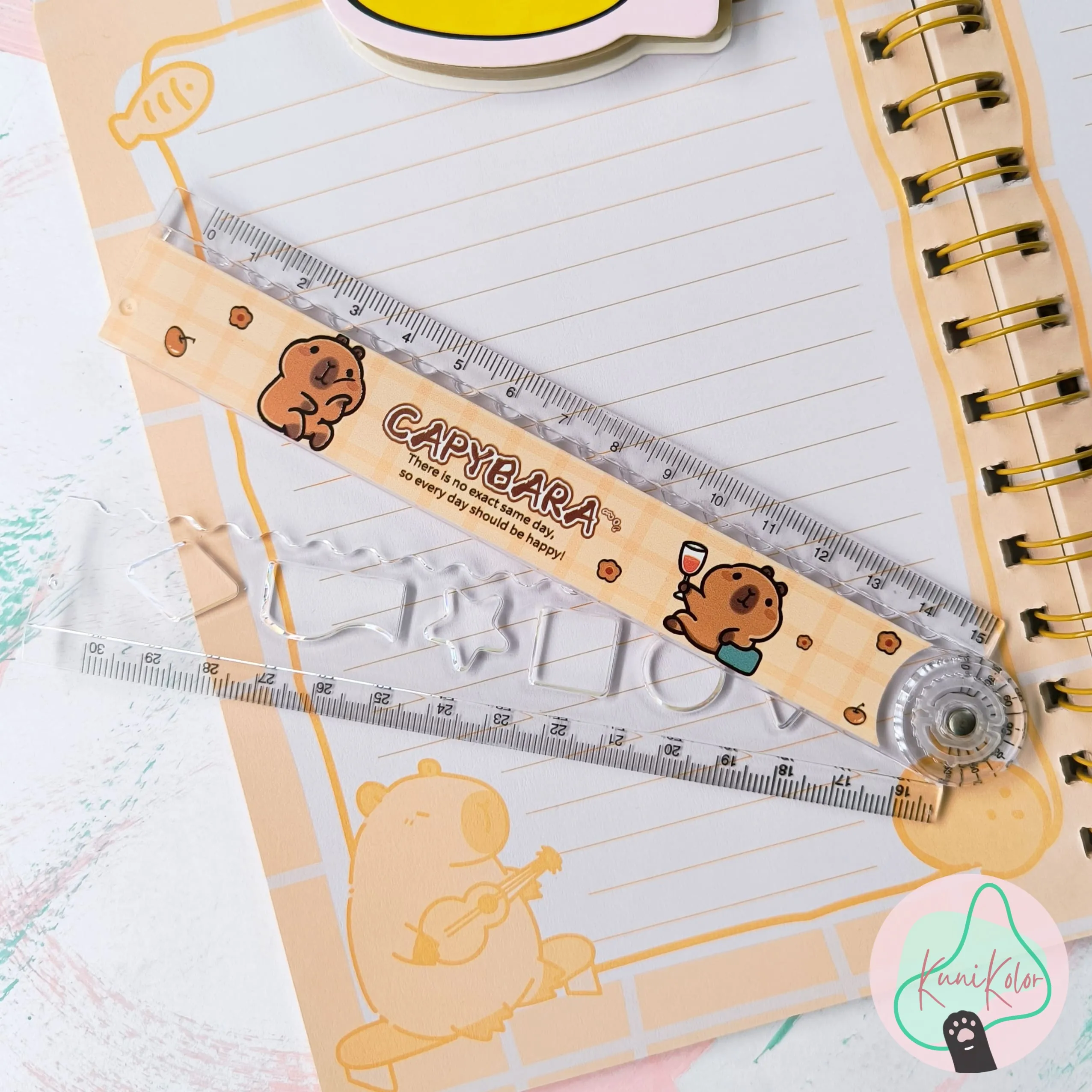 Regla Plegable Capibara 2 Regla extendible capibara kawaii kunikolor 03 Regla Plegable Capibara - Image 2