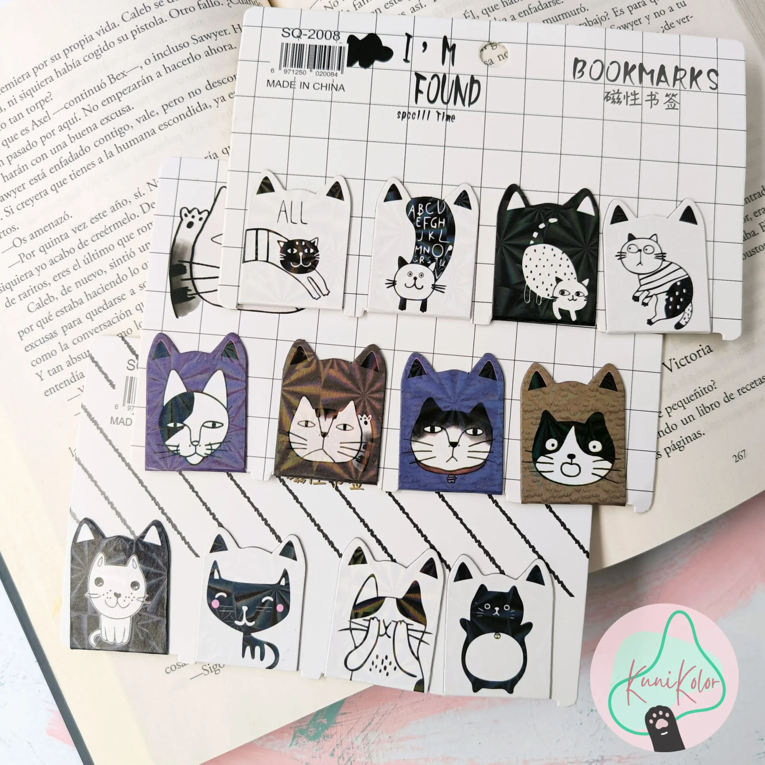 Separadores Magnéticos Gatitos x4 1 Separador de libros con iman gatos sencillo x4 kawaii kunikolor 01 scaled Separadores Magnéticos Gatitos x4